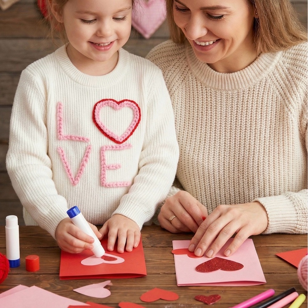 💕 LOVE Hand-Stitched Valentine’s Sweater | Pleasant Threads™